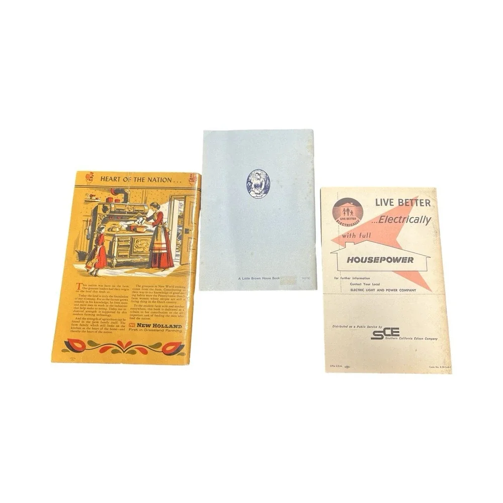 Vintage Cookbook Lot Of 3 PA Dutch 1960, Grandma 1977, Around‎ The World 1962